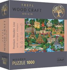 Trefl Wood Craft Origin Puzzle Znana mesta Francije 1000 kosov