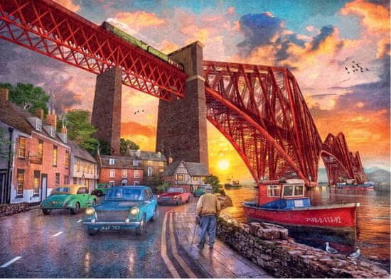 Ravensburger Puzzle Forth Bridge ob sončnem zahodu, Škotska 1000 kosov