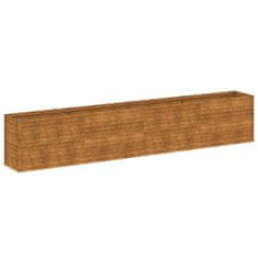 Vidaxl Vrtna visoka greda 385x50x69 cm corten jeklo