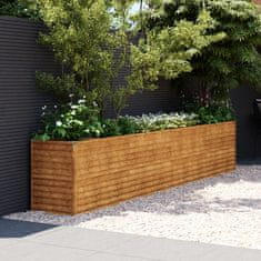 Vidaxl Vrtna visoka greda 385x50x69 cm corten jeklo