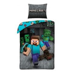 Halantex Vključeno posteljno perilo Minecraft Steve Cotton, 140/200, 70/90 cm