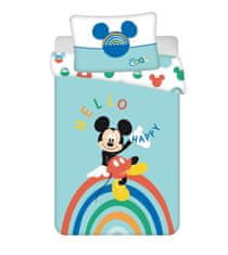 Jerry Fabrics posteljno perilo za otroško posteljico Mickey rainbow baby Bombaž, 100/135, 40/60 cm