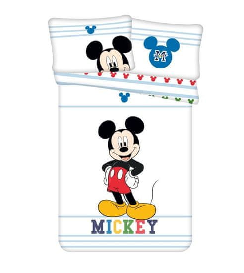 Disney JERRY FABRICS Posteljnina za otroško posteljico Mickey barve baby Bombaž, 100/135, 40/60 cm