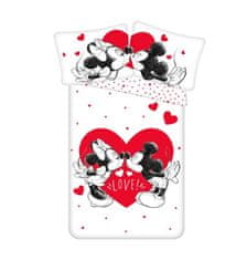 Jerry Fabrics Platno Mickey in Minnie Love 05 Bombaž, 140/200, 70/90 cm