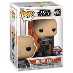 Funko POP Star Wars The Mandalorian - Boba Fett brez čelade (ekskluzivna posebna izdaja)