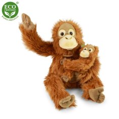 Plišasti orangutan z dojenčkom 28 cm EKOLOŠKO PRIJAZNO