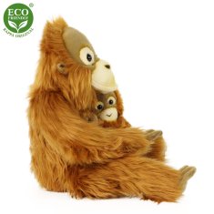 Plišasti orangutan z dojenčkom 28 cm EKOLOŠKO PRIJAZNO