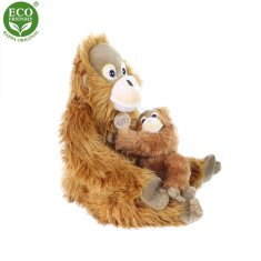 Plišasti orangutan z dojenčkom 28 cm EKOLOŠKO PRIJAZNO