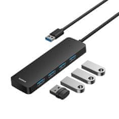 BASEUS Vozlišče 4v1 Baseus UltraJoy Lite USB-A na USB 3.0 50 cm (črno)