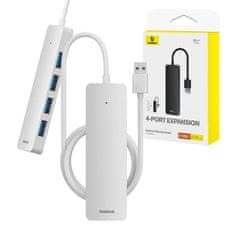 BASEUS Vozlišče 4v1 Baseus UltraJoy Lite USB-A do USB 3.0 1m (belo)