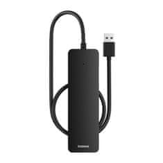 BASEUS Vozlišče 4v1 Baseus UltraJoy Lite USB-A na USB 3.0 50 cm (črno)