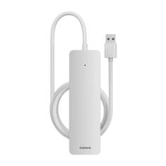 BASEUS Vozlišče 4v1 Baseus UltraJoy Lite USB-A do USB 3.0 1m (belo)