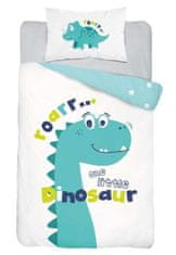 Detexpol Posteljno perilo Little Dino blue Bombaž, 100/135, 40/60 cm