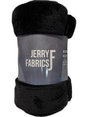 Jerry Fabrics Odejica mikroflanel super mehka Črna poliester, 150/200 cm