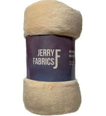 Jerry Fabrics Odejica mikroflanelna super mehka svetlo bež poliester, 150/200 cm