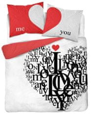 Detexpol Francosko posteljno perilo Love me Cotton, 220/200, 2x70/80 cm