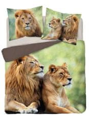 Detexpol Francosko posteljno perilo Lion in Lioness Bombaž, 220/200, 2x70/80 cm