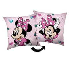 Jerry Fabrics Prevleka za blazino Minnie Pink bow 02 Bombaž, 40/40 cm