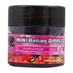 Mini boilies in Dip Purple Plum 12mm 150 ml