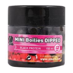 Mini boilies in Dip Black Protein 12mm 150ml