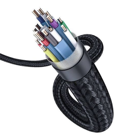 BASEUS Kabel HDMI 2.0 Baseus Enjoyment Series, 4K, 3D, 0,5 m (črno-zrnato)