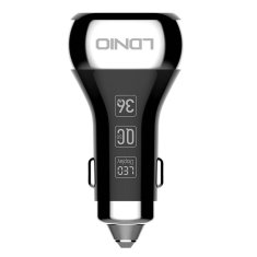 LDNIO LDNIO C2, 2x USB, QC 3.0, LED, 36W (czarna)