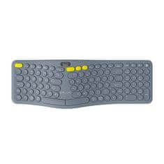 Delux Delux brezžična ergonomska tipkovnica GM903CV BT+2.4G (siva)