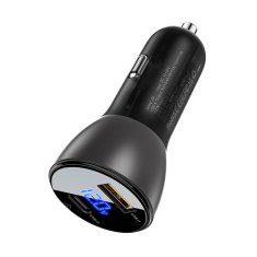 AceFast Avto polnilec Acefast B6 63W, USB + USB-C, z zaslonom (črn)