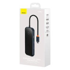 BASEUS Vozlišče 6v1 Baseus AcmeJoy series USB-C do 2xUSB 3.0 + USB 2.0 + USB-C PD + HDMI + RJ45 (siva)