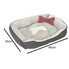 MG Dog Bed ležišče za pse in mačke 60x45cm, siva črna