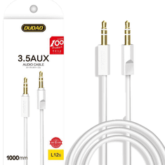 DUDAO DUDAO AUX KABEL MINI JACK 3,5 MM 1 M 3-POLNI STEREO BEL (L12S BEL)