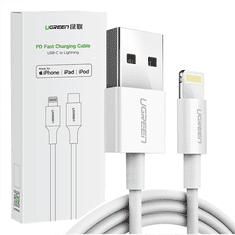 Ugreen UGREEN KABEL USB - LIGHTNING MFI 2M 2.4A BEL (20730)