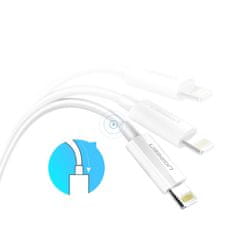 Ugreen UGREEN KABEL USB - LIGHTNING MFI 2M 2.4A BEL (20730)