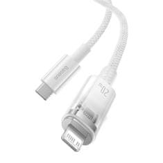 BASEUS Kabel hitro napajalnik Baseus USB-C do Lightning Explorer Series 2m, 20W (biały)