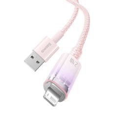 BASEUS Kabel za hitro polnjenje Baseus USB-A z Lightning Explorer Series 2 m, 2,4 A (roza)