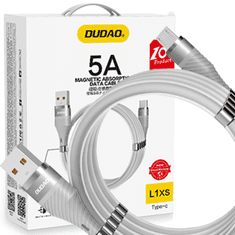 DUDAO DUDAO SAMOORGANIZIRAJOČI MAGNETNI KABEL USB - MIKRO USB KABEL 5 A 1 M SIV (L1XSM SVETLO SIV)