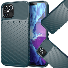 HURTEL THUNDER CASE, UPOGLJIVA OKLEPNA TORBICA, OVITEK ZA IPHONE 12 PRO / IPHONE 12, ZELENA