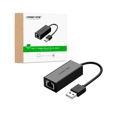 Ugreen ZUNANJA OMREŽNA KARTICA UGREEN RJ45 - USB 2.0 100 MBPS ETHERNET ČRNA (CR110 20254)