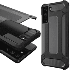 HURTEL HYBRID ARMOR ARMOURED HYBRID CASE OVITEK ZA SAMSUNG GALAXY S21+ 5G (S21 PLUS 5G) ČRN