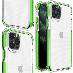 HURTEL ARMOUR OVITEK IZ GELA SPRING ARMOR S PISANIM OKVIRJEM ZA IPHONE 12 PRO MAX, ZELEN