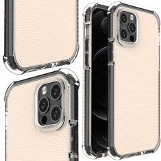 HURTEL ARMOUR OVITEK IZ GELA SPRING ARMOR S PISANIM OKVIRJEM ZA IPHONE 12 PRO, ČRN