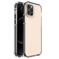 HURTEL ARMOUR OVITEK IZ GELA SPRING ARMOR S PISANIM OKVIRJEM ZA IPHONE 12 PRO, ČRN