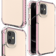 HURTEL ARMOUR OVITEK IZ GELA SPRING ARMOR S PISANIM OKVIRJEM ZA IPHONE 12 MINI ROZA