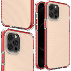 HURTEL ARMOUR OVITEK IZ GELA SPRING ARMOR S PISANIM OKVIRJEM ZA IPHONE 11 PRO MAX, RDEČ