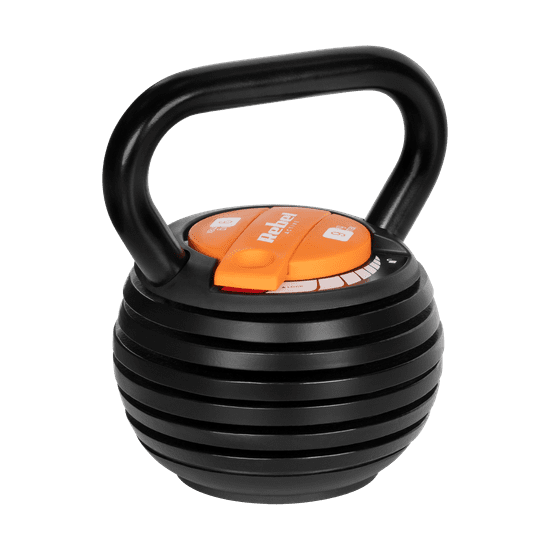 shumee Avtomatski nastavljiv litoželezni kettlebell 9kg, REBEL ACTIVE