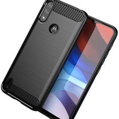 HURTEL CARBON CASE UPOGLJIV OVITEK ZA MOTOROLA MOTO E7 POWER ČRN