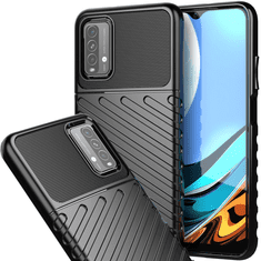 HURTEL THUNDER CASE UPOGLJIV OKLEPNI OVITEK ZA XIAOMI POCO M3 / XIAOMI REDMI 9T ČRN