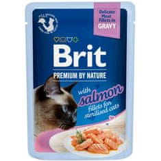 Brit Premium by Nature Cat Delicate Fillets in Gravy with Salmon za sterilizirane 85 g