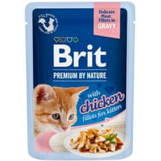 Brit Premium by Nature Cat Delicate Fillets in Gravy with Chicken za mačke 85 g