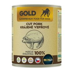 IRONpet Gold Dog Svinjsko narezano mišično meso, v konzervi 800 g